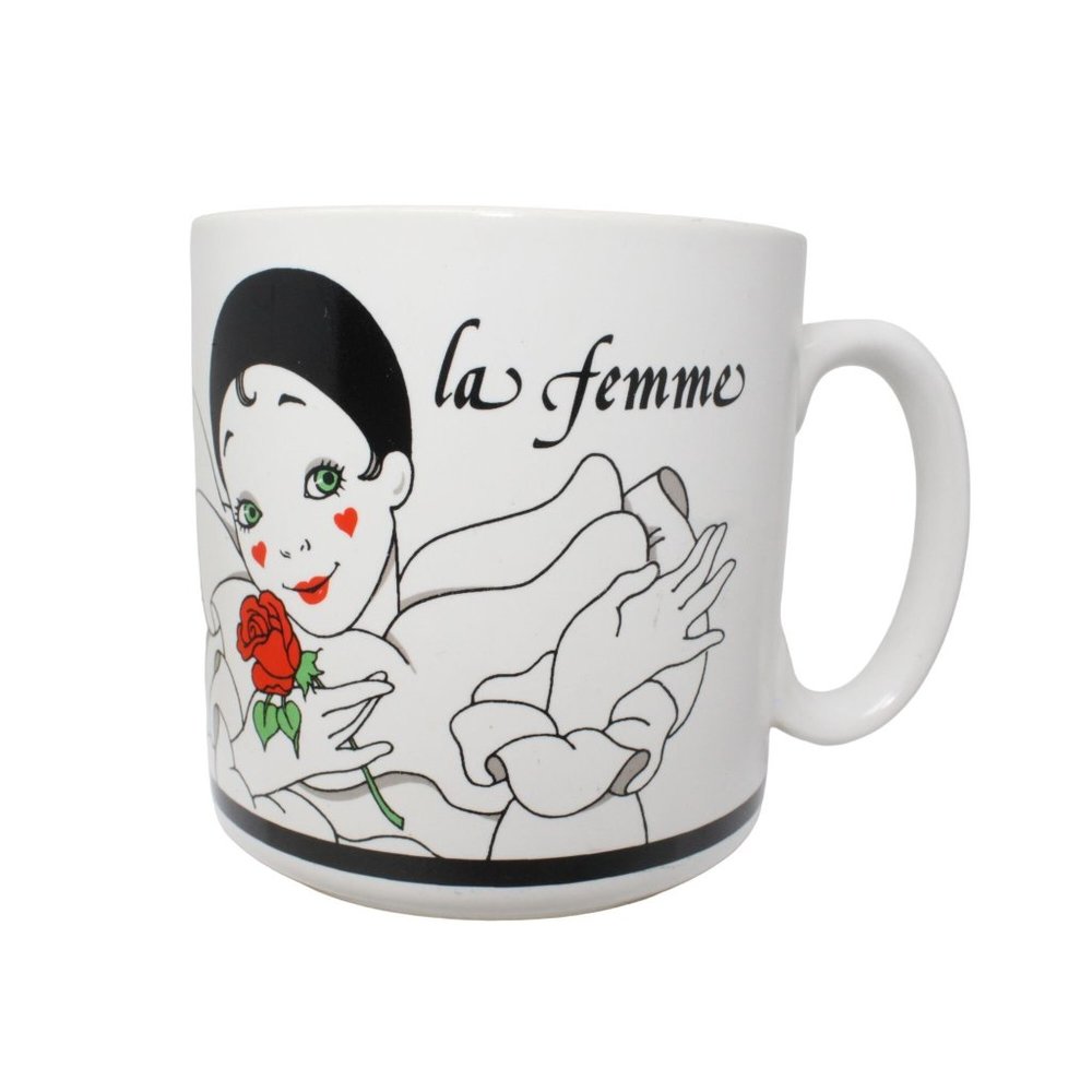 Vintage La Femme Mime Stoneware Mug Designers Collection American Greetings 1985